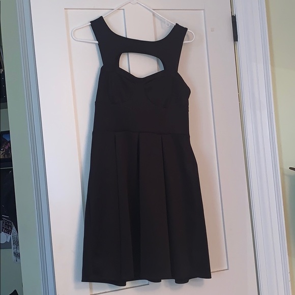 Black Dress with Cutout - Picture 1 of 5